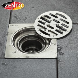Phễu thoát sàn chống mùi inox304 Zento TS323-2U (120x120mm)