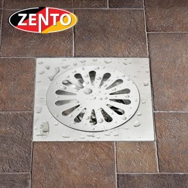 Phễu thoát sàn chống mùi hôi inox Zento TS201-L (200x200)