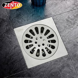Phễu thoát sàn chống mùi hôi inox Zento TS123 (118x118mm)